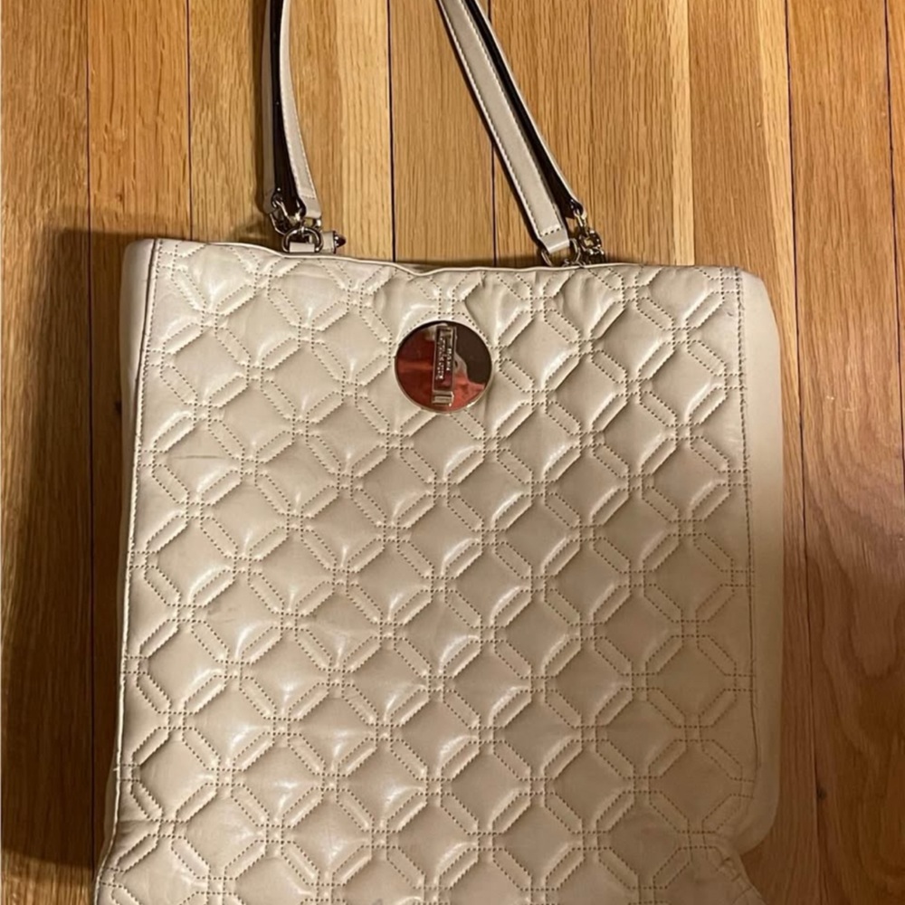Kate Spade Cream Quilted Shoulder Bag